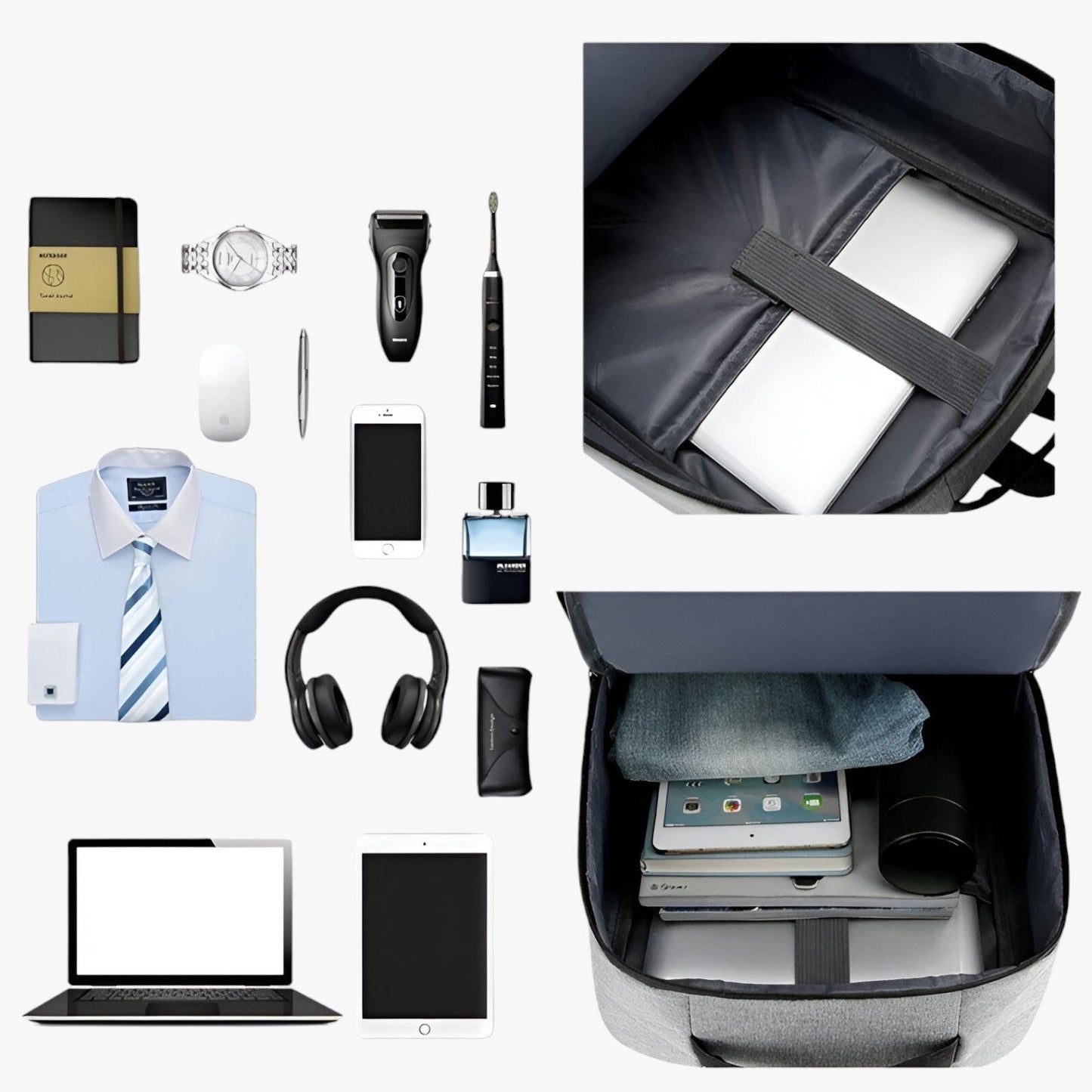 Zaino Multicolore Porta Laptop Da 15,6 Pollici Uomo — Tolosa, immagine 4