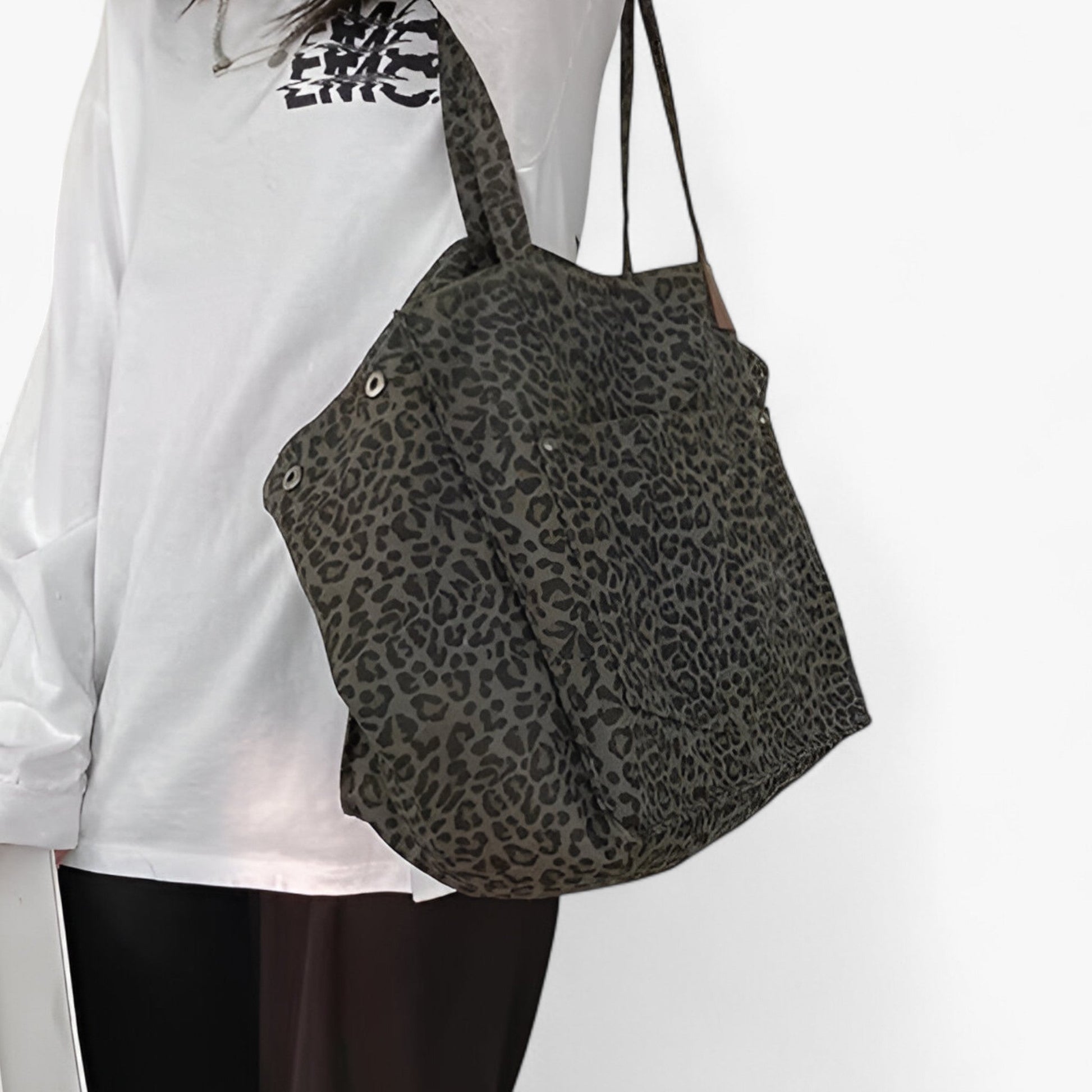 Borsa Tote Leopardata Ampia Donna — Natalie, immagine 3