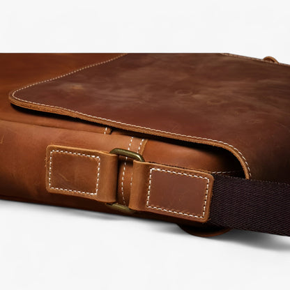 Borsa Messenger Marrone Compatta Unisex — Parma, immagine 6