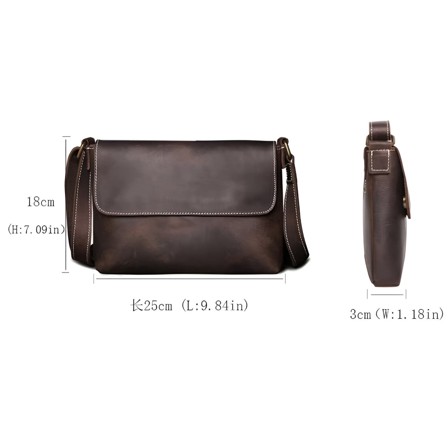 Borsa Messenger Multicolore Con Patta Unisex — Monza, immagine 9