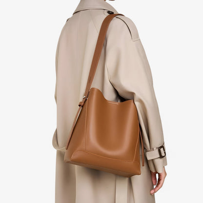 Borsa Tote Marrone Capiente Donna — Amelia, immagine 2