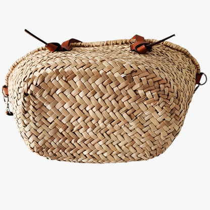 Borsa Tote Mare Marrone Intrecciata Donna — Otranto, immagine 5
