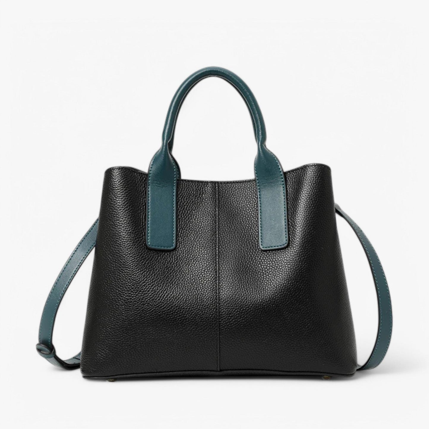 Borsa Tote Nera Bicolore Donna — Bellagio, immagine 1