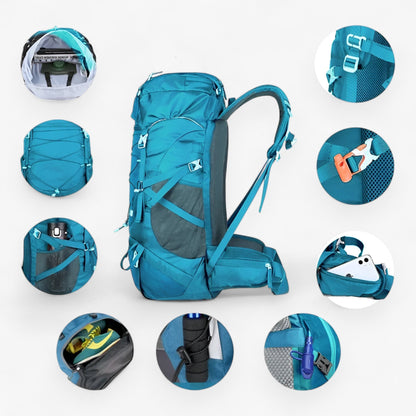 Zaino Da Trekking Multicolore Da 50 L Unisex — Quota, immagine 3