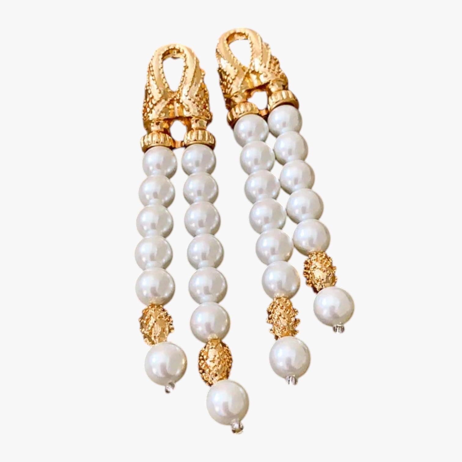 Orecchini Pendenti Oro Con Elemento Sferico Donna — Briana, immagine 4