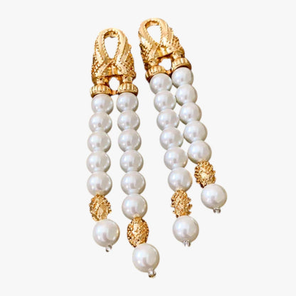 Orecchini Pendenti Oro Con Elemento Sferico Donna — Briana, immagine 4