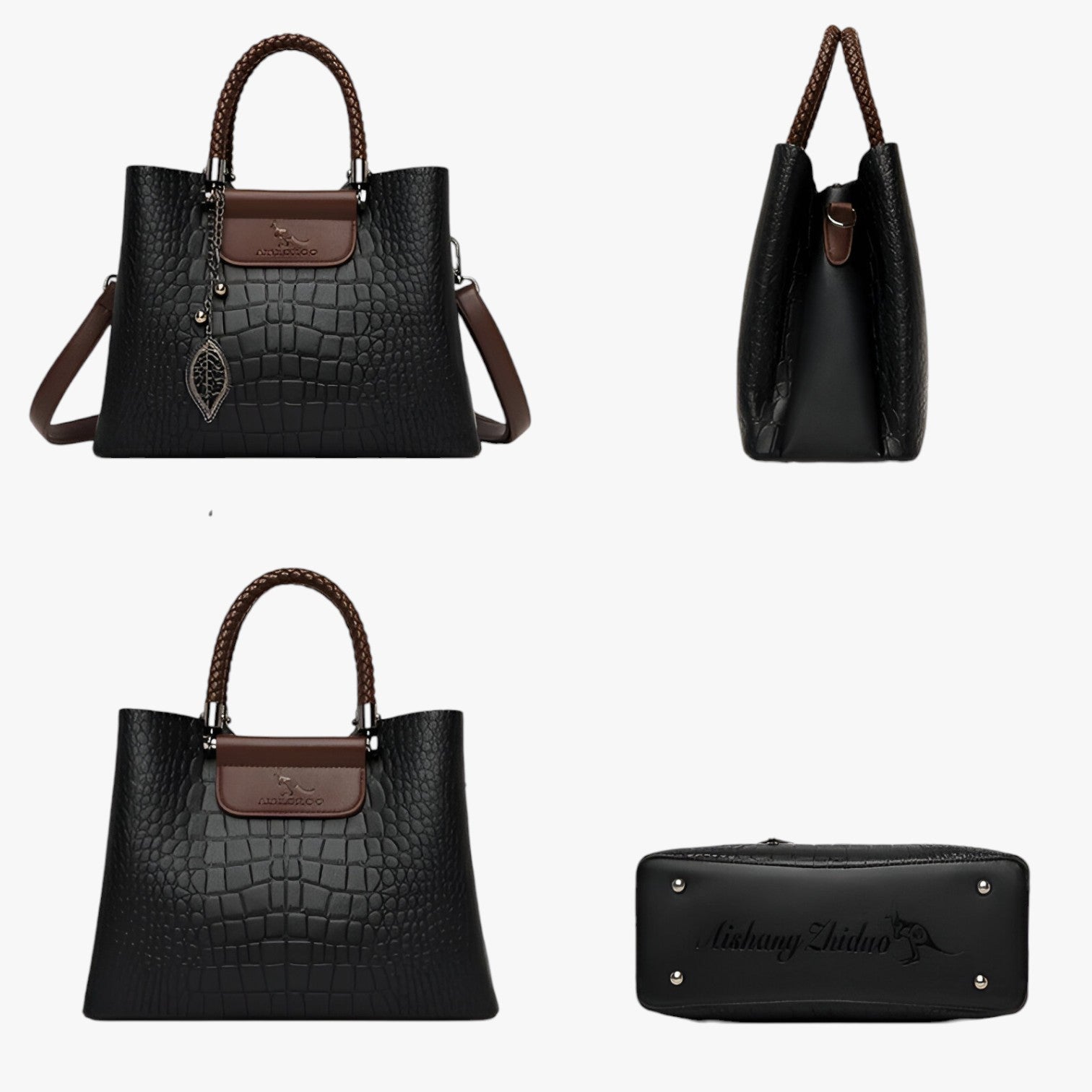 Borsa Tote Multicolore Effetto Coccodrillo Donna — Iseo, immagine 13