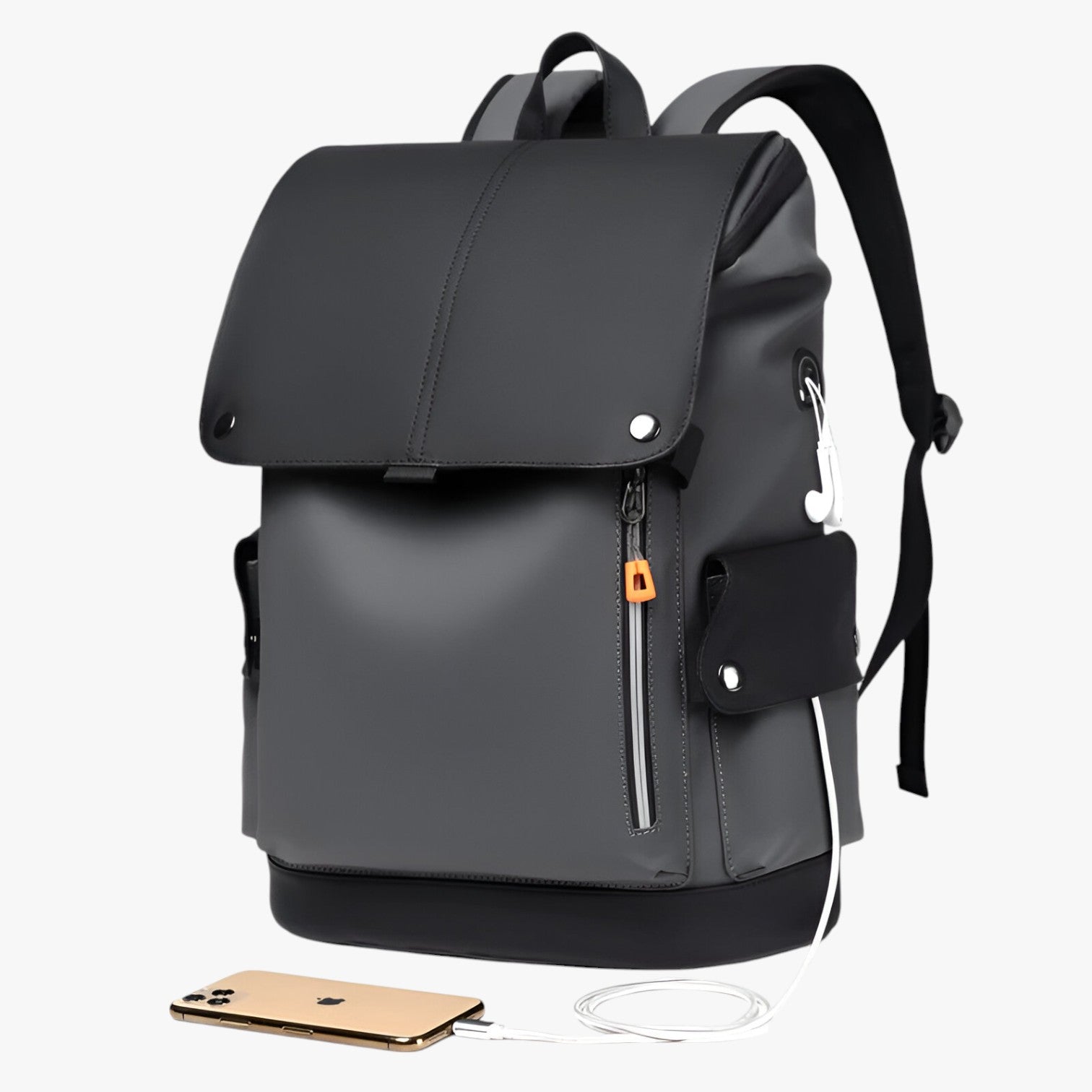 Zaino Multicolore Porta Laptop Con Patta Uomo — Ufficio, immagine 2