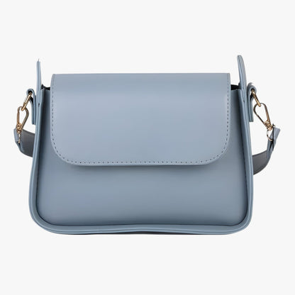 Borsa A Tracolla Multicolore Compatta Donna — Celeste, immagine 4
