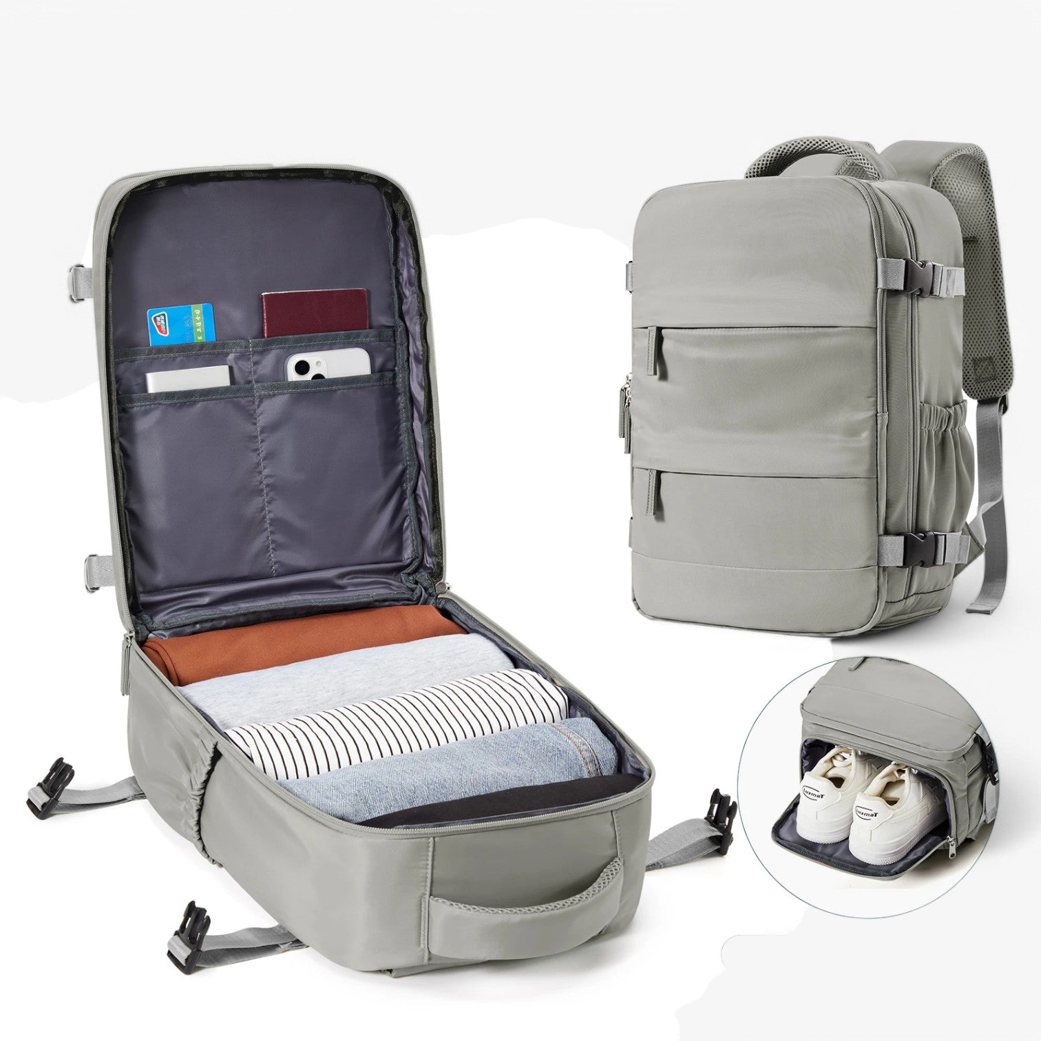Zaino Cabina Multicolore Compatto Uomo — Viaggio, immagine 2