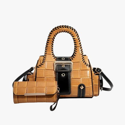 Borsa A Mano Gialla Intrecciata Donna — Solana, immagine 5