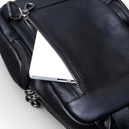 Zaino Borsa 2 In 1 Nero Multitasche Donna — Lucca, immagine 9