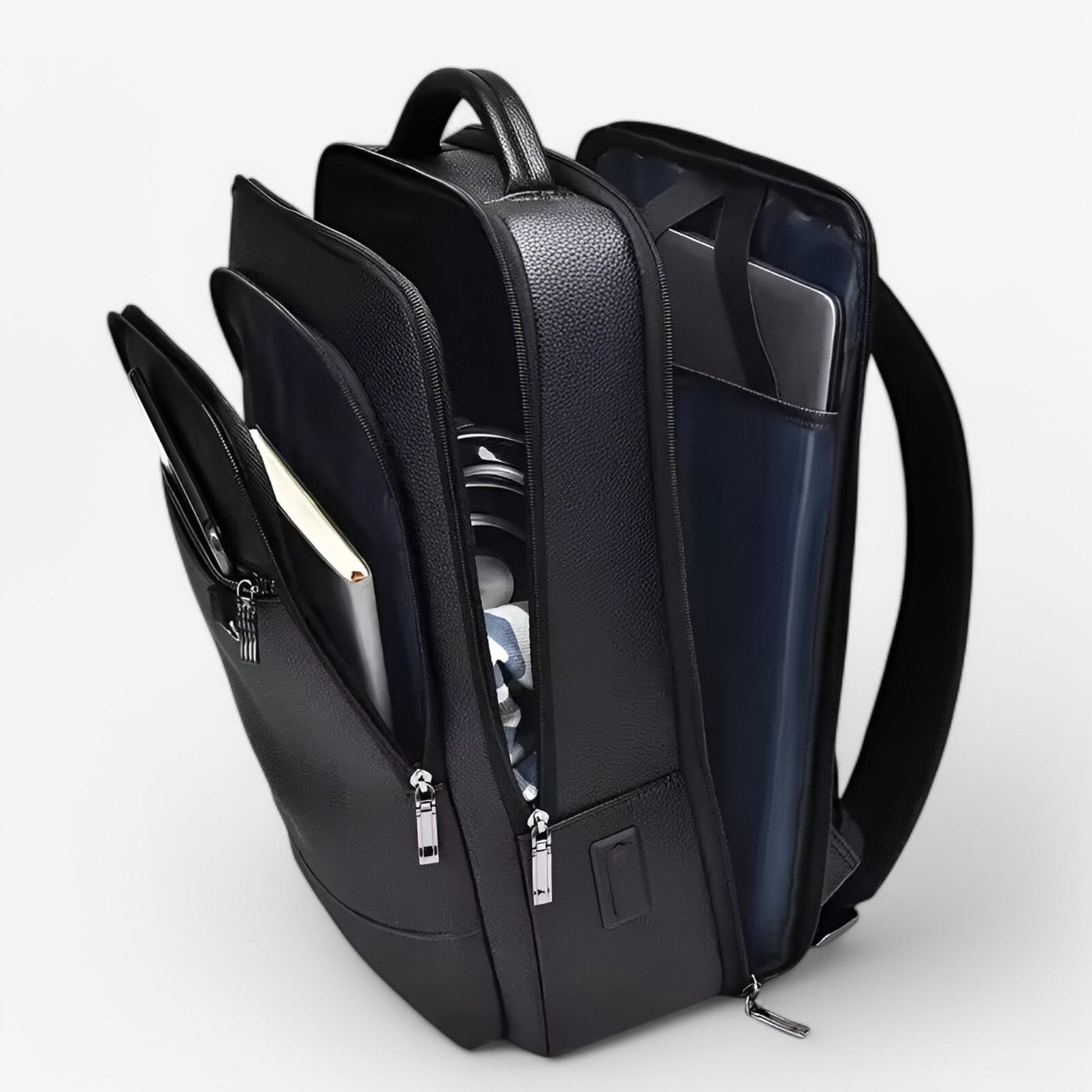 Zaino Nero Porta Laptop Uomo — Milano, immagine 8