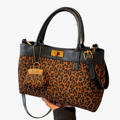 Borsa Tote Leopardata Multicolore Donna — Safari, immagine 8