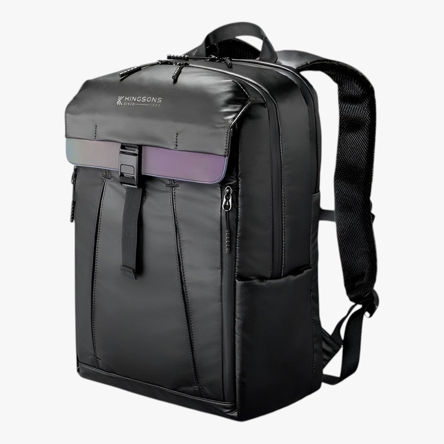 Zaino Nero Porta Laptop Da 15,6 Pollici Uomo — College, immagine 3