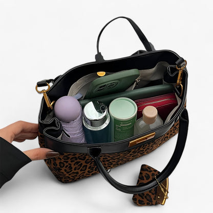 Borsa Tote Leopardata Multicolore Donna — Safari, immagine 3