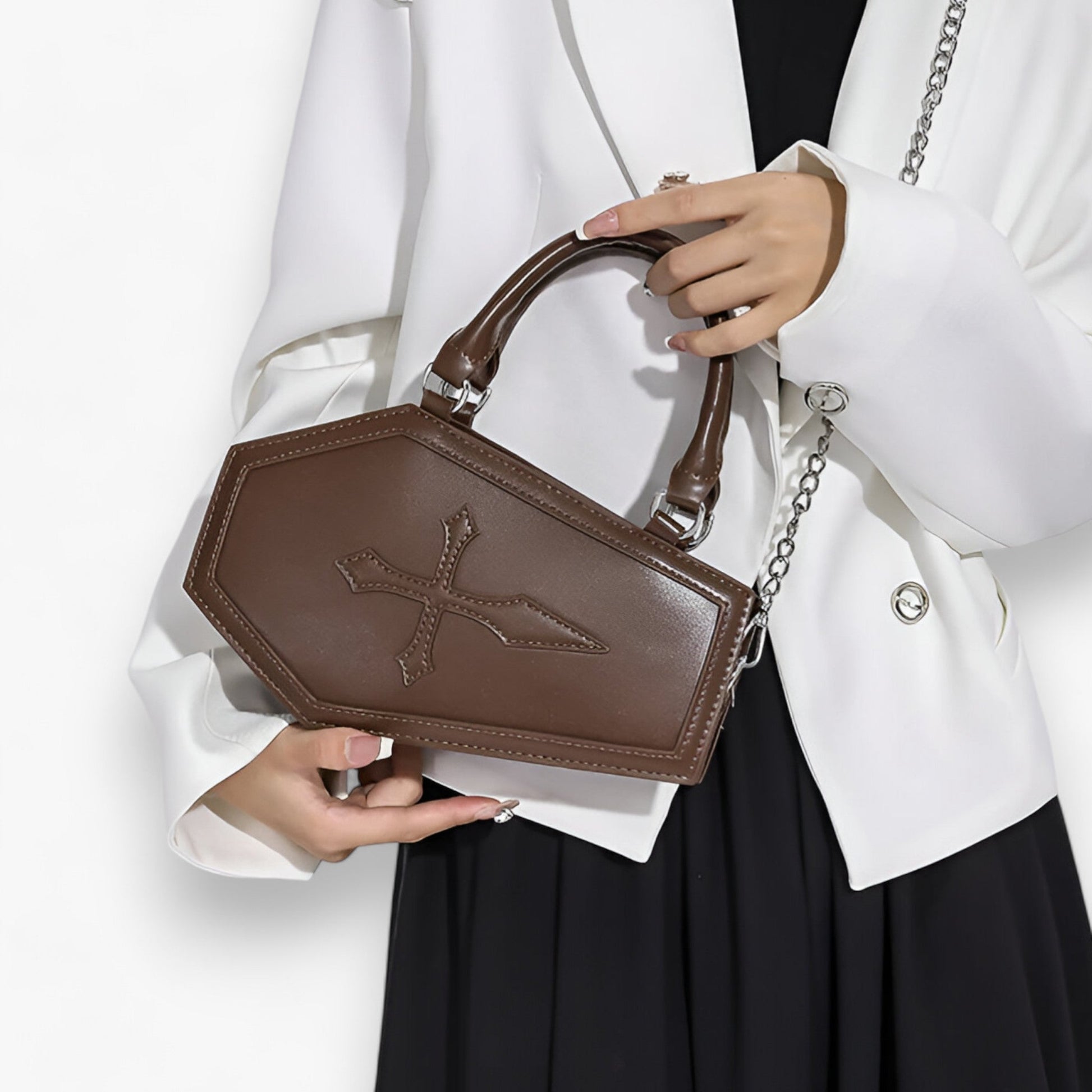 Borsa A Mano Multicolore Con Catena Donna — Ferrara, immagine 5