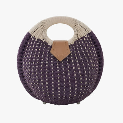Borsa A Mano Gialla Intrecciata Donna — Sorrento, immagine 2