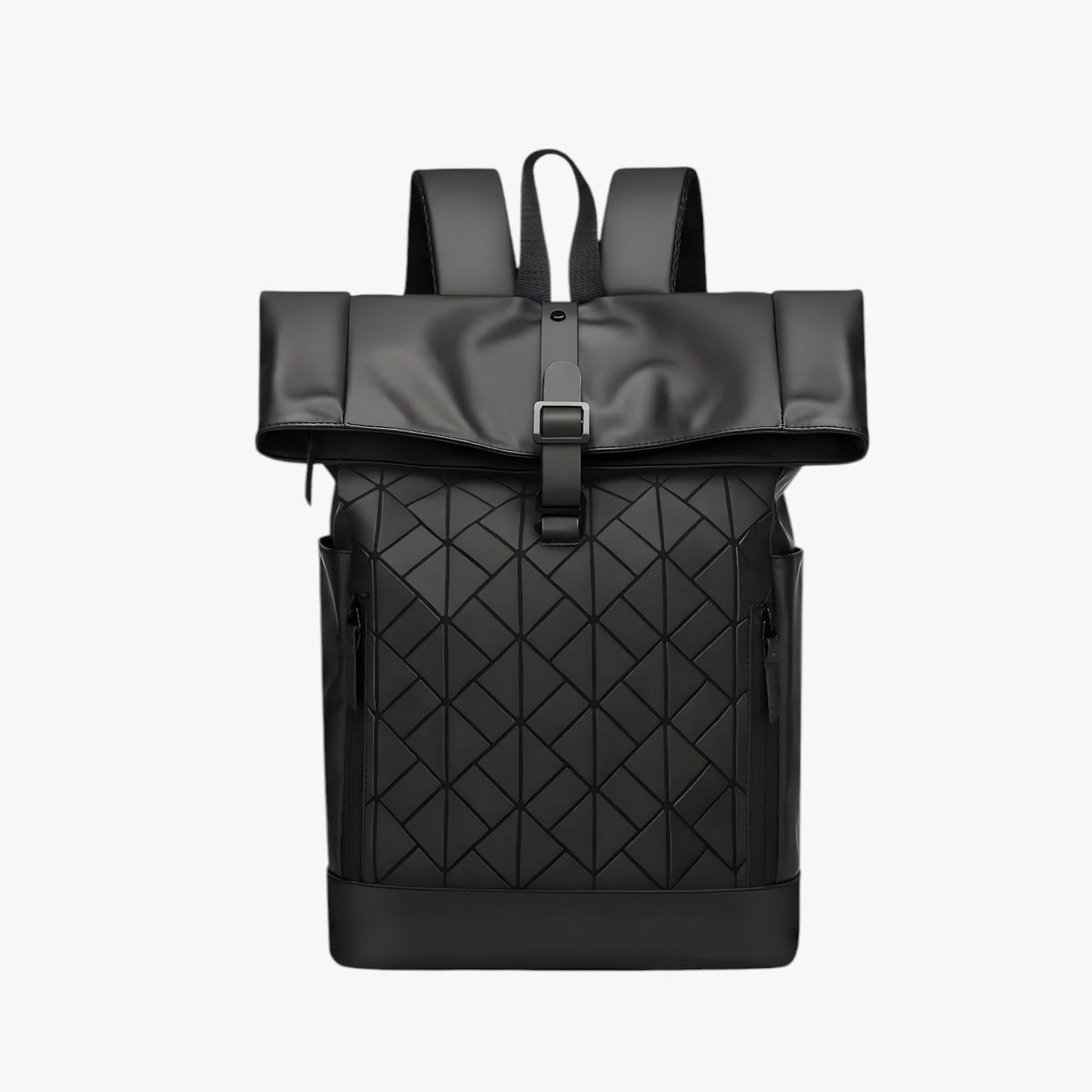 Zaino Nero Roll Top Porta Laptop Uomo — Lavoro, immagine 6