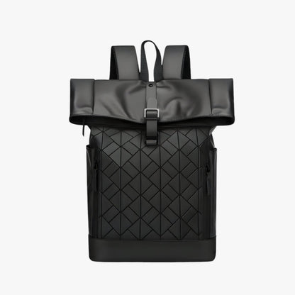 Zaino Nero Roll Top Porta Laptop Uomo — Lavoro, immagine 6