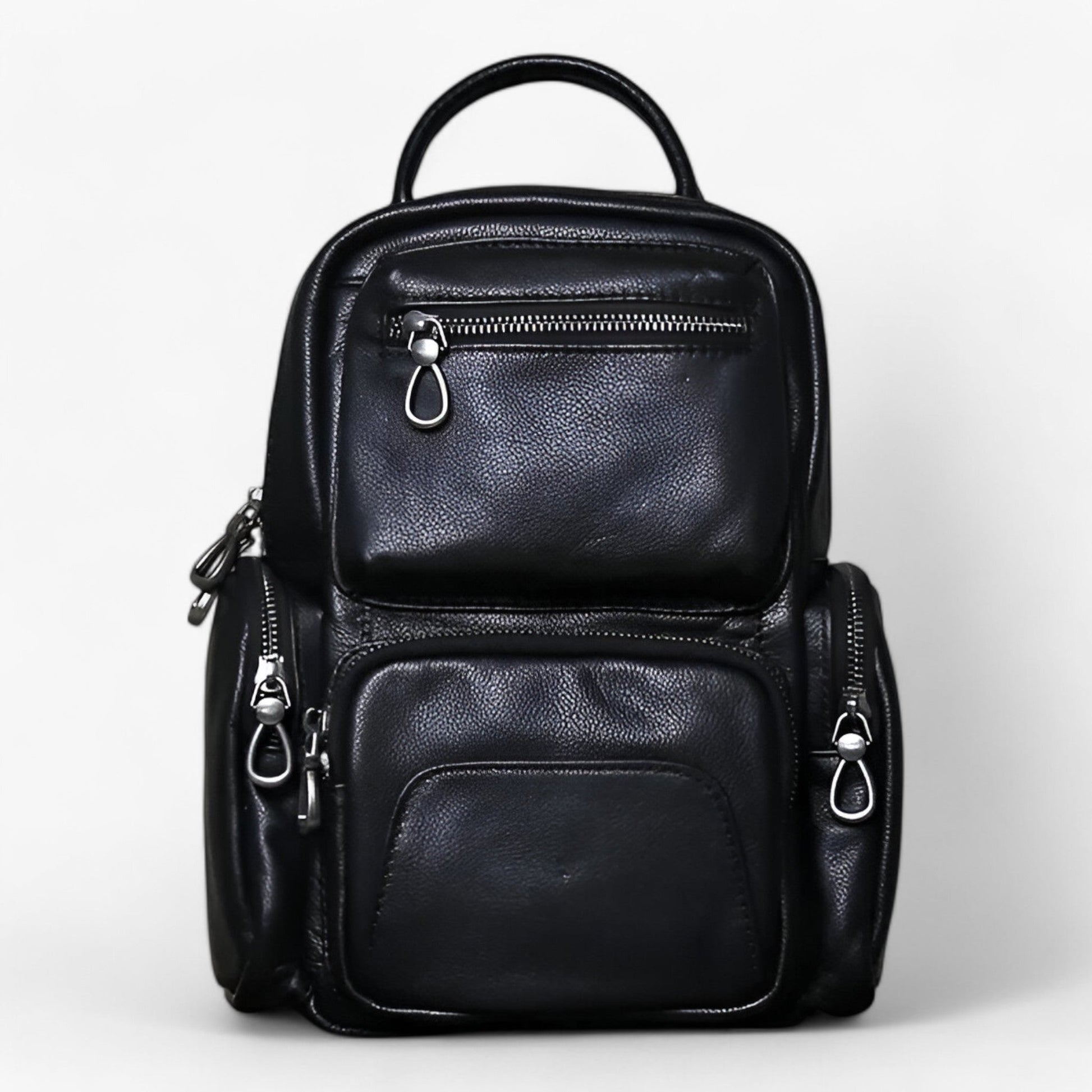 Zaino Borsa 2 In 1 Nero Multitasche Donna — Lucca, immagine 12