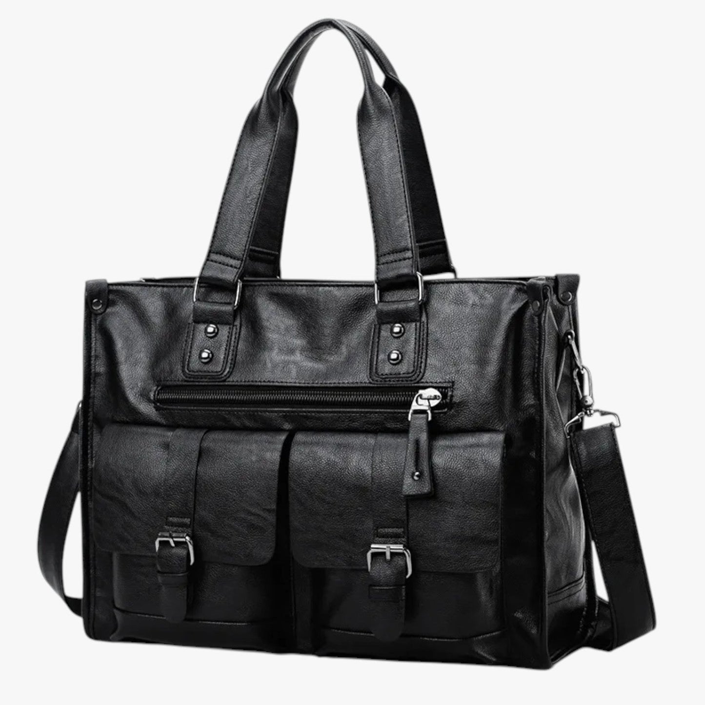 Borsa Monospalla Nera Multitasche Donna — Siena, immagine 1