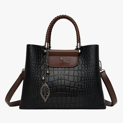 Borsa Tote Multicolore Effetto Coccodrillo Donna — Iseo, immagine 4