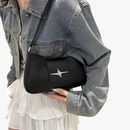 Borsa A Spalla Nera Compatta Donna — Y2K, immagine 2