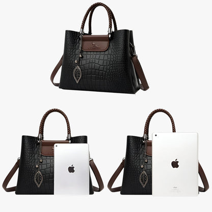 Borsa Tote Multicolore Effetto Coccodrillo Donna — Iseo, immagine 5