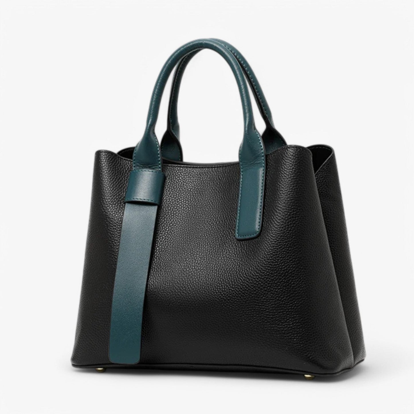 Borsa Tote Nera Bicolore Donna — Bellagio, immagine 6