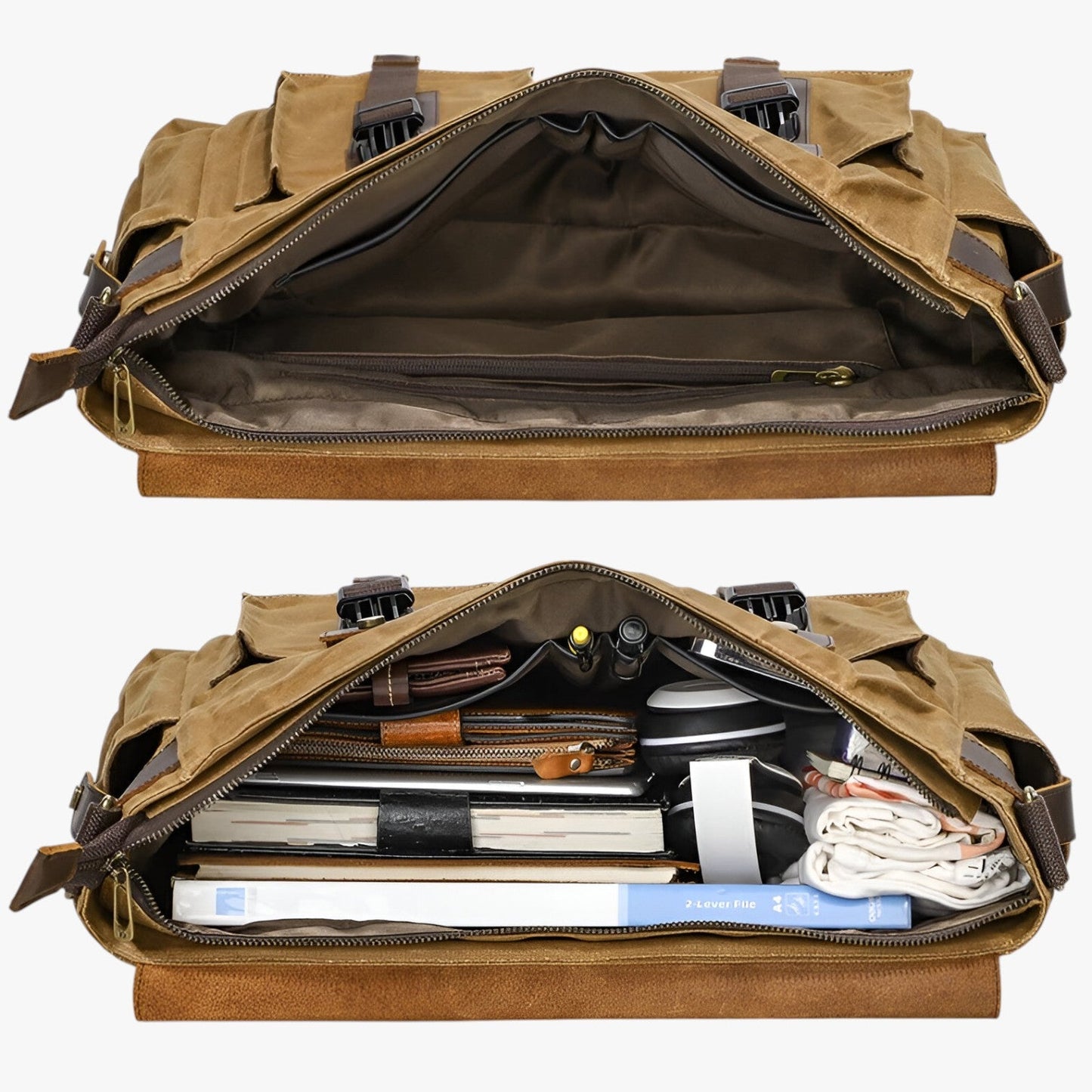 Borsa Messenger Gialla Vintage Unisex — Pienza, immagine 8
