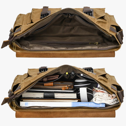Borsa Messenger Gialla Vintage Unisex — Pienza, immagine 8