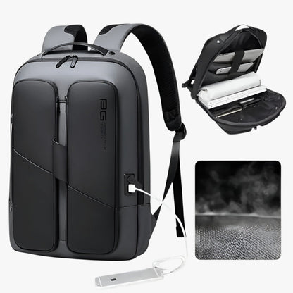 Zaino Nero Porta Laptop Con USB Uomo — Milano, immagine 5