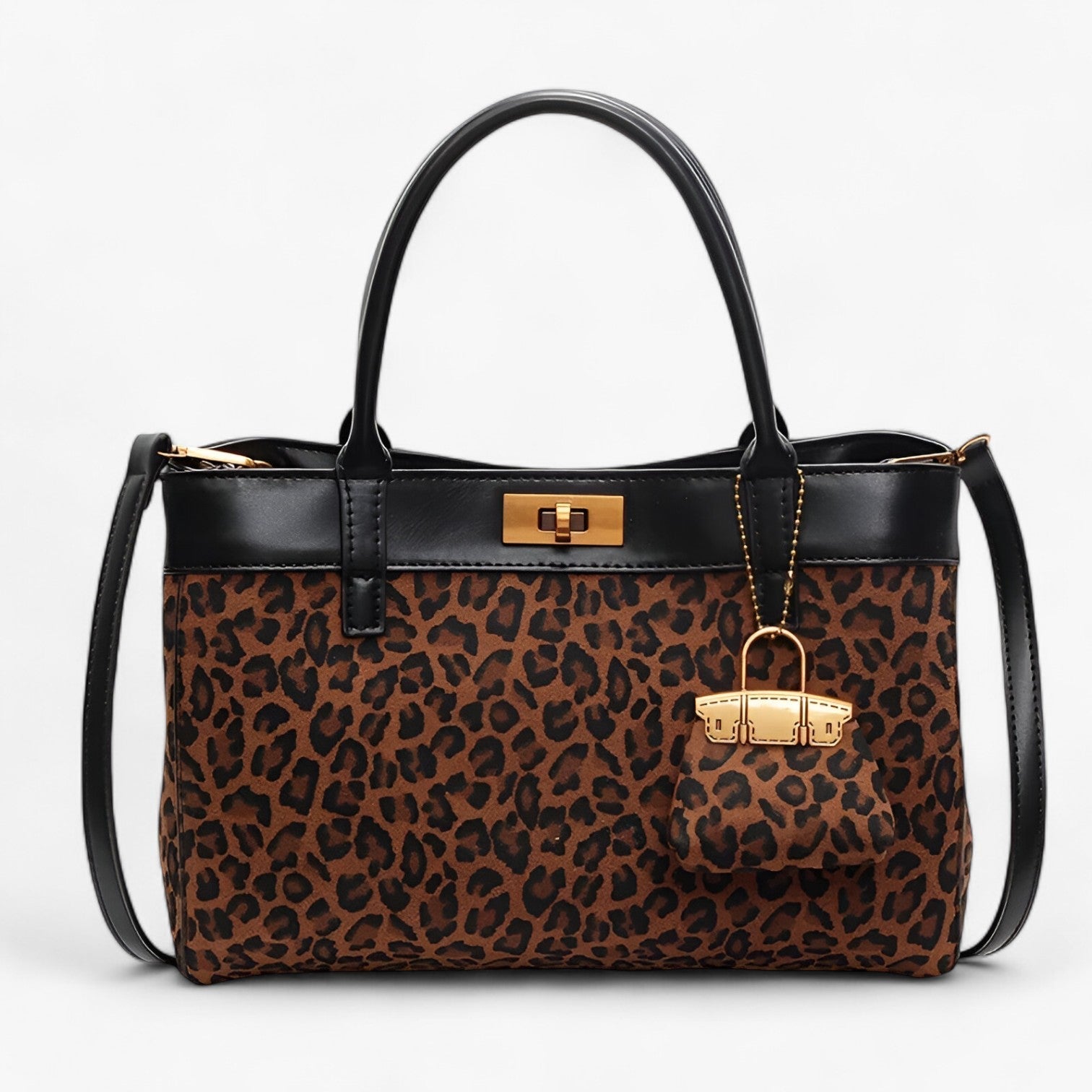 Borsa Tote Leopardata Multicolore Donna — Safari, immagine 9