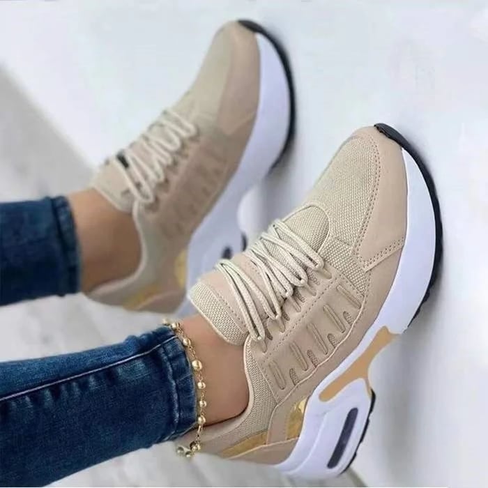 Sneakers Da Passeggio Da Donna In Tessuto Con Suola Ammortizzata, immagine 3