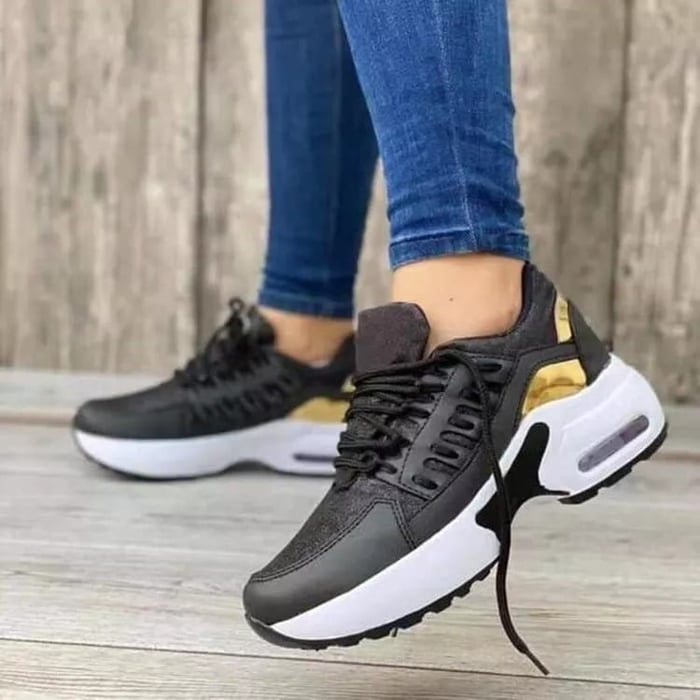 Sneakers Da Passeggio Da Donna In Tessuto Con Suola Ammortizzata, immagine 4