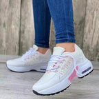 Sneakers Da Passeggio Da Donna In Tessuto Con Suola Ammortizzata, immagine 6