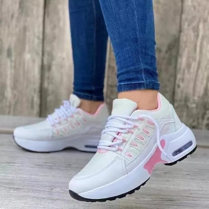 Sneakers Da Passeggio Da Donna In Tessuto Con Suola Ammortizzata, immagine 6