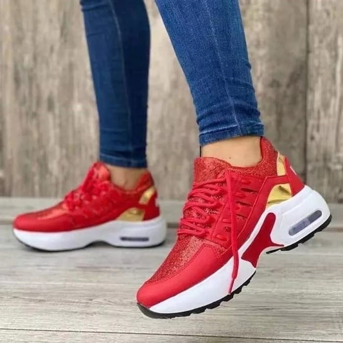 Sneakers Da Passeggio Da Donna In Tessuto Con Suola Ammortizzata, immagine 8