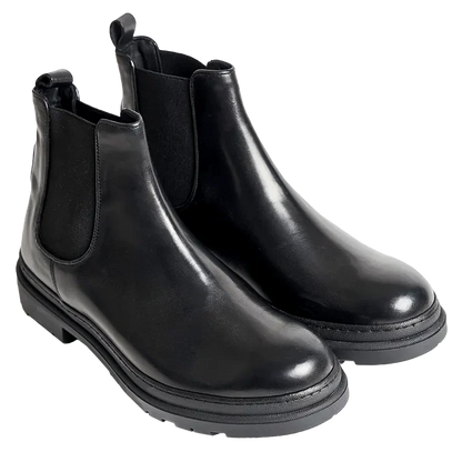Cortina — Stivaletti Chelsea Neri Da Uomo, immagine 2