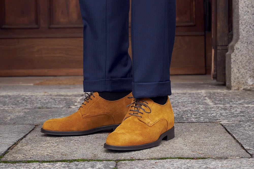 Avise — Scarpe Derby Cammello Da Uomo, immagine 4