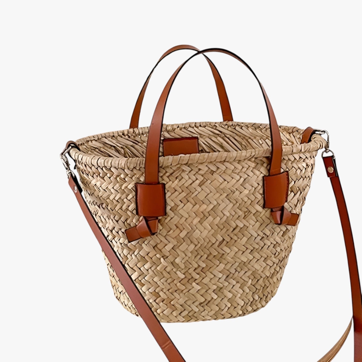 Borsa Tote Mare Marrone Intrecciata Donna — Otranto, immagine 3