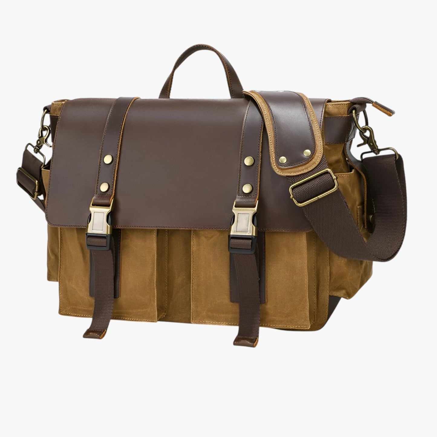 Borsa Messenger Gialla Vintage Unisex — Pienza, immagine 9