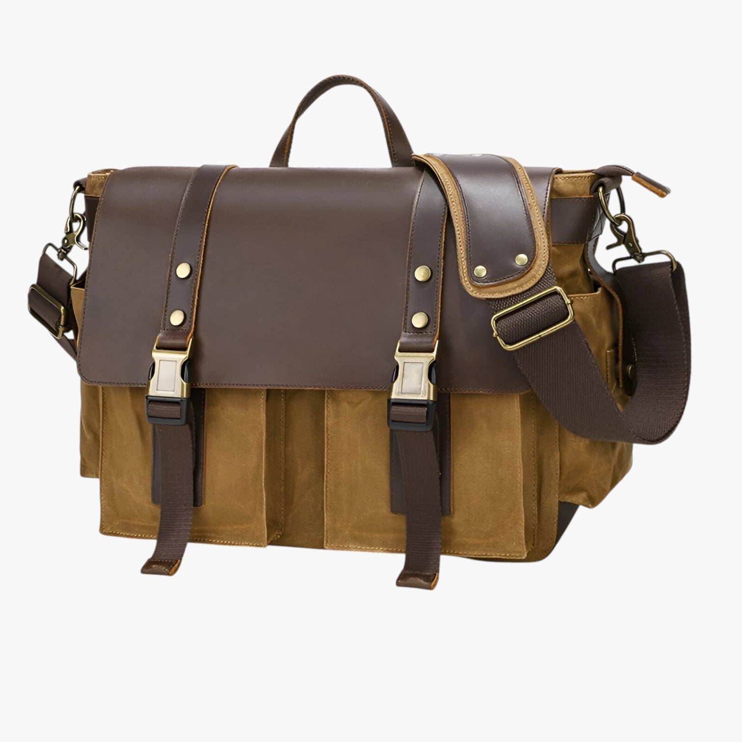 Borsa Messenger Gialla Vintage Unisex — Pienza, immagine 9