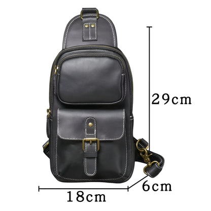 Borsa Monospalla Marrone Multiscomparto Uomo — Matera, immagine 6