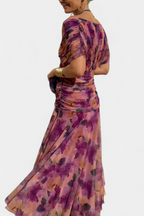 Abito Lungo Senza Spalline Da Donna Con Corpetto Drappeggiato E Gonna Fluida, immagine 13