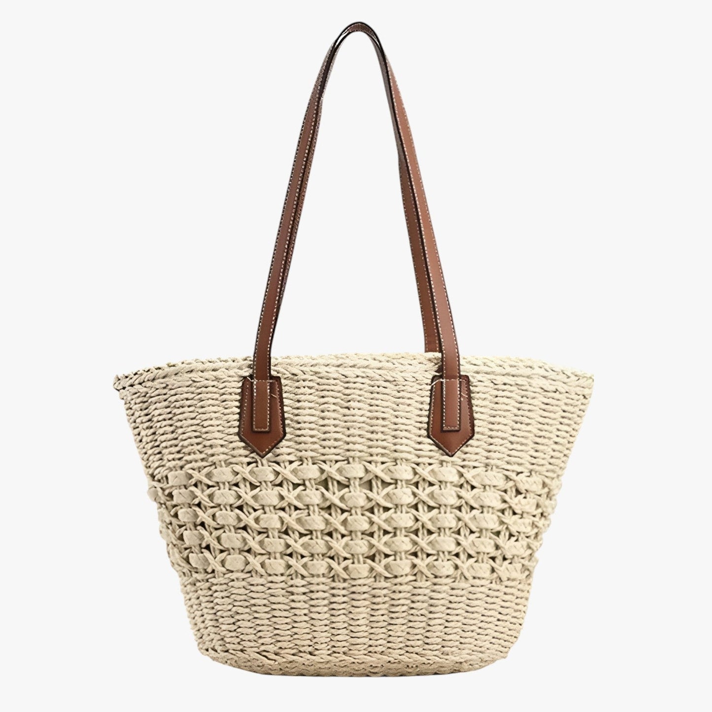 Borsa Tote In Paglia Marrone Donna — Procida, immagine 1