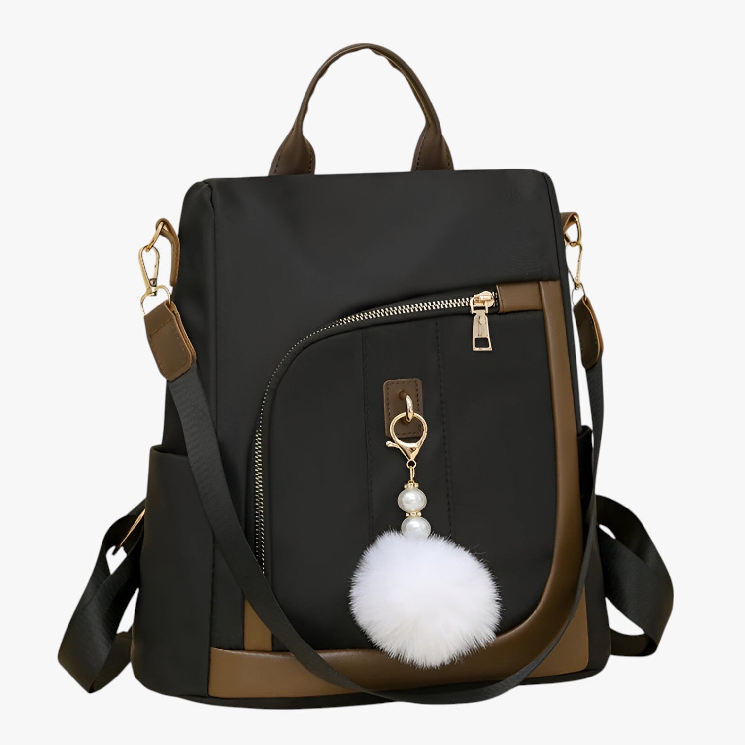 Zaino Borsa Multicolore Con Pompon Donna — Fiocco, immagine 6