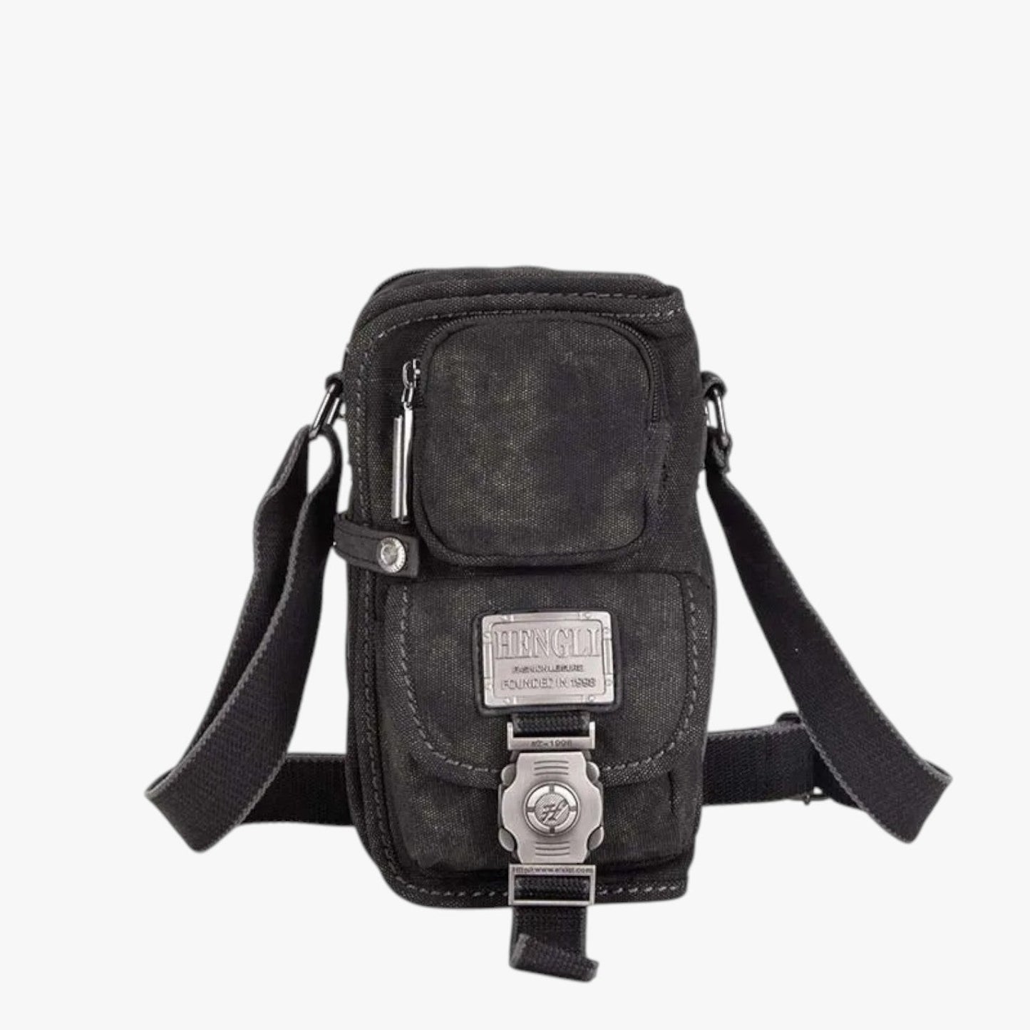 Borsa A Tracolla Nera Multitasche Uomo — Torino, immagine 8
