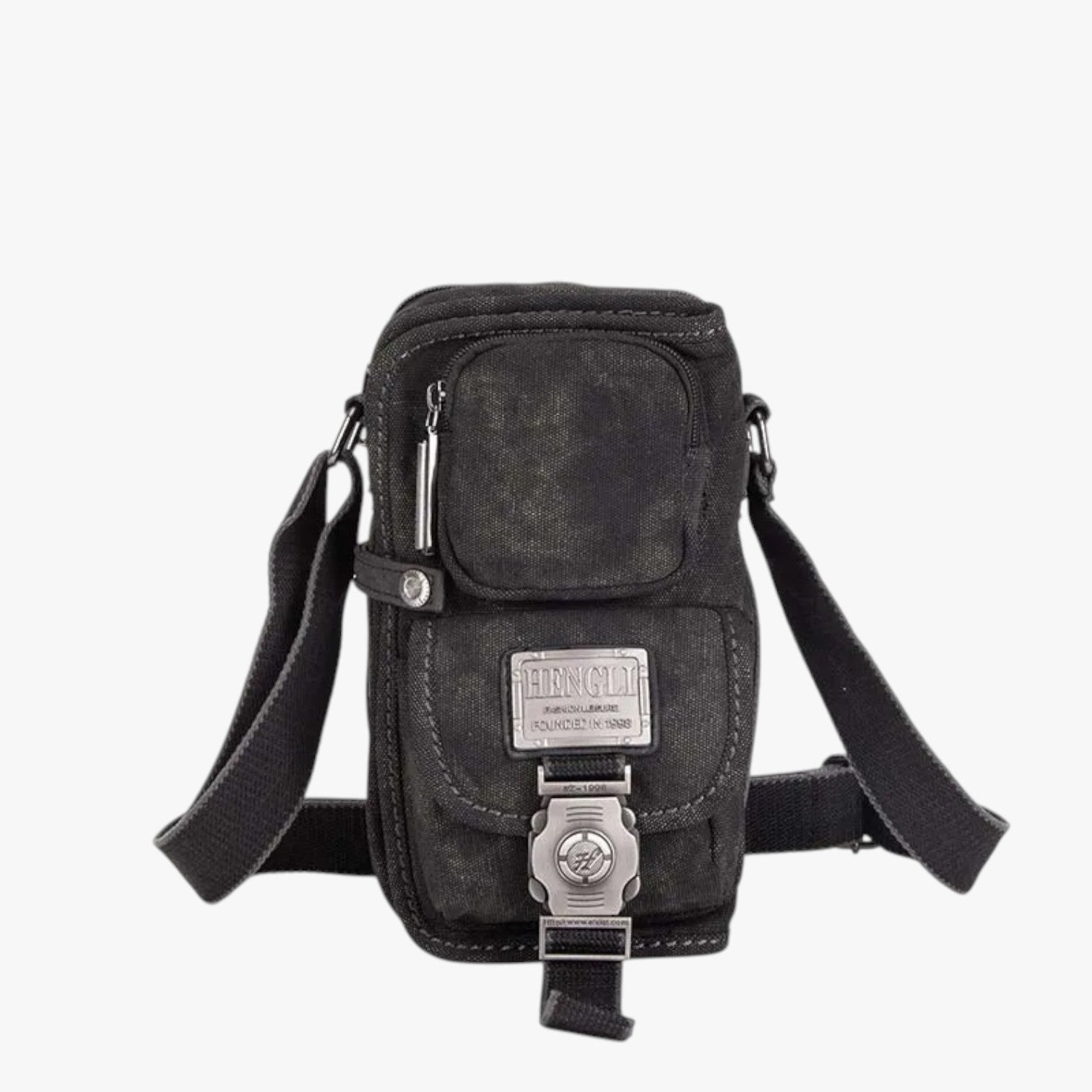 Borsa A Tracolla Nera Multitasche Uomo — Torino, immagine 8